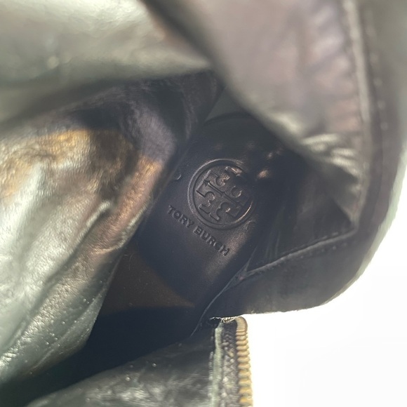 Tory Burch Suede Riding Boots in Black Size 10 - Picture 8 of 16